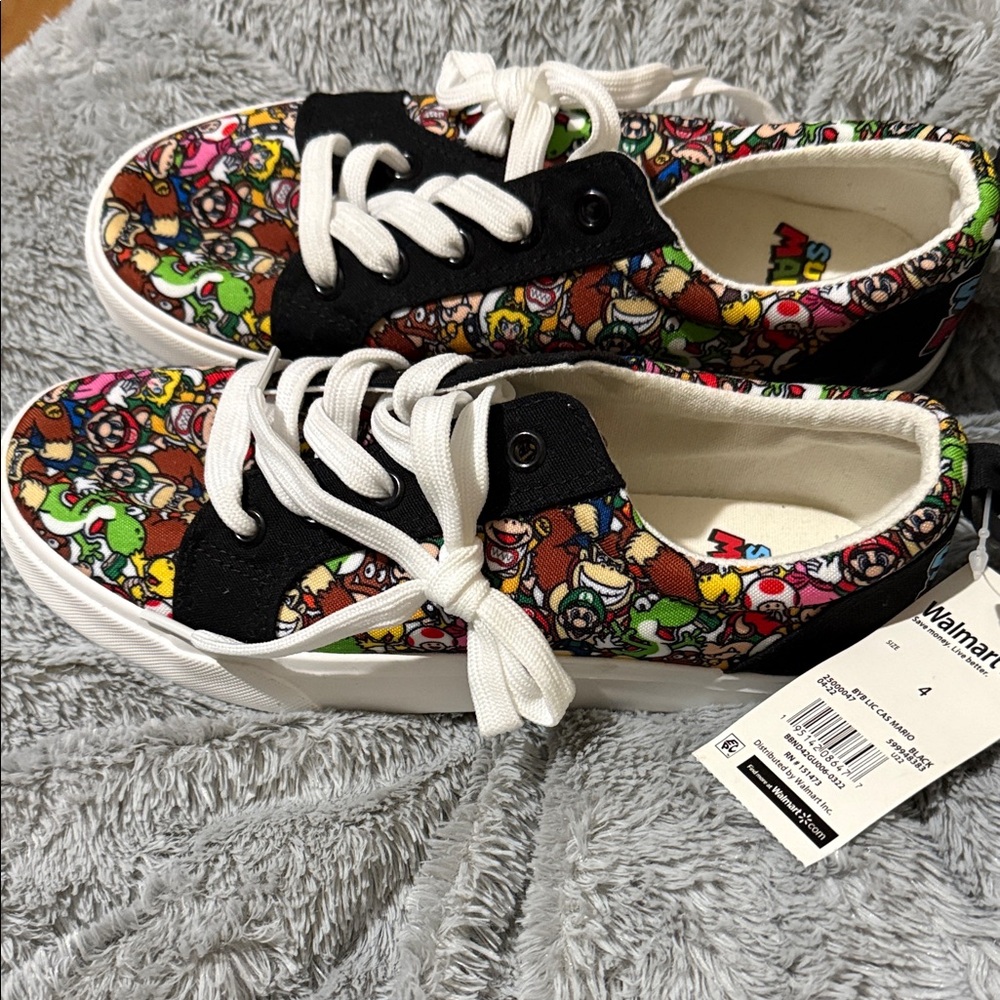 NWT Colorful Mario Kids Sneakers